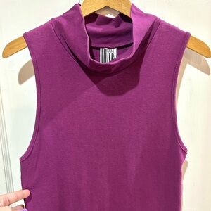 {Free People | We The Free} Plum Mock Turtleneck Top